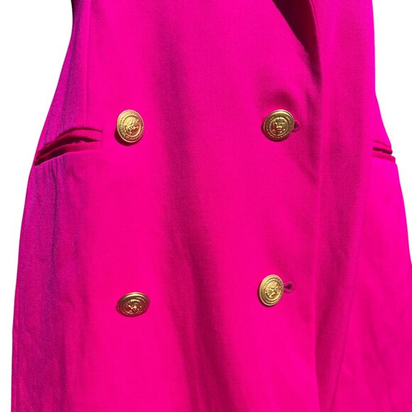Premier Dresses Petites Vintage Pink Blazer Dress with Statement Button Size 8 - Picture 5 of 17